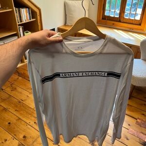 Armani Exchange Men's White Long Sleeve
